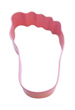 Picture of BABYS FOOT POLY-RESIN COATED COOKIE CUTTER PINK 8.9CM
